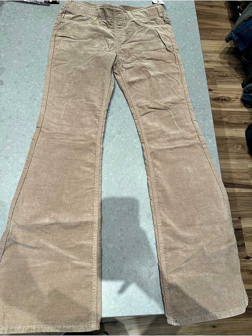 Free People We The Free Pull On Corduroy Flare Pants Brown Waist 27